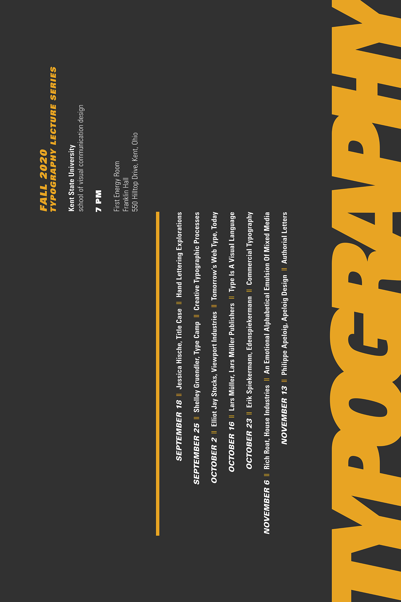 Typography Lecture Series — project artwork, image 1